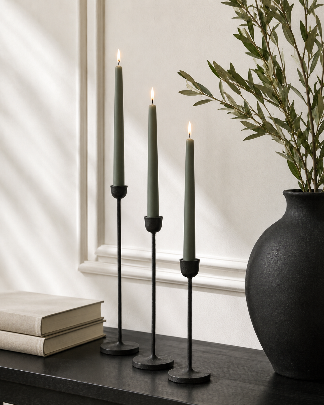 Taper Candles (7/8" diameter) - Pewter