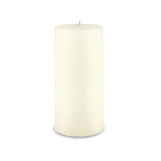 9in contemporary pillar candle ivory