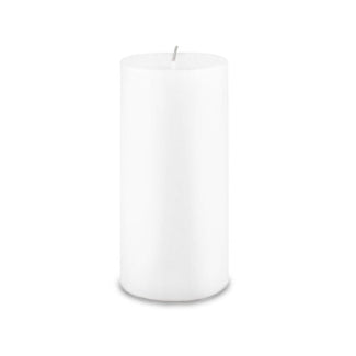 9in contemporary pillar candle white