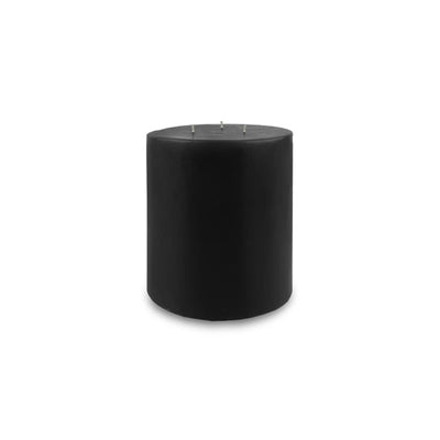 Black Contemporary Pillar Candle (6" diameter)