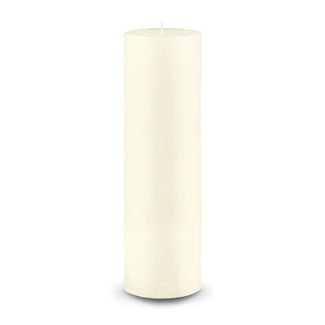 12in contemporary pillar candle ivory