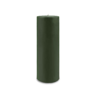 9in classic pillar candle hunter green