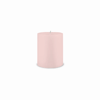 4 inch pillar candle in shade Petal Pink