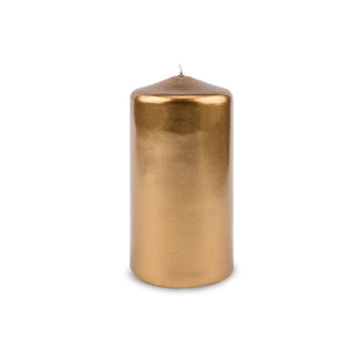 6in pillar candle metallic roman bronze