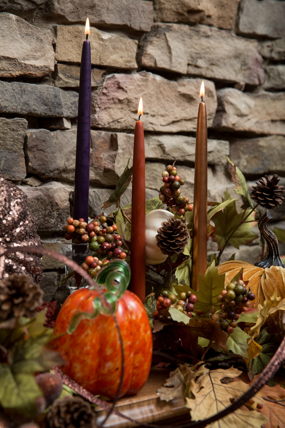 Taper Candles (7/8" diameter) - Sugar Plum