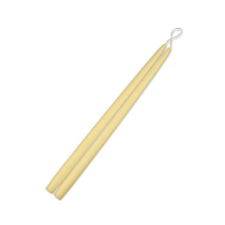 15in taper candle in beeswax color