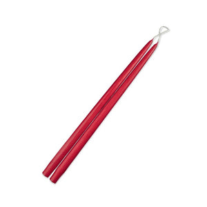 Holiday Red 15" Taper Candle Pairs with 7/8" diameter