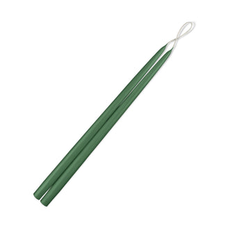 12 inch Holly Green taper candle pair