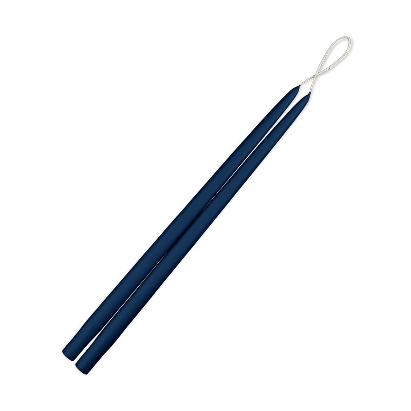 Navy Blue 12&quot; Thin Taper candle pair with 1/2&quot; diameter