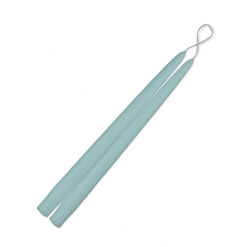 12 inch taper candles pair - Aquamarine