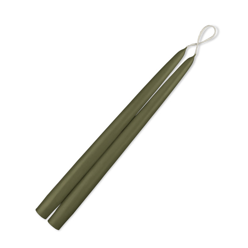 Taper Candles 12" - 12/box Moss Green