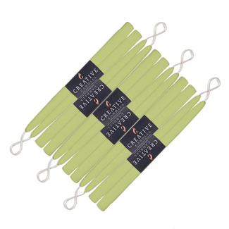 12 pack of 12 inch classic taper candles in shade Pistachio