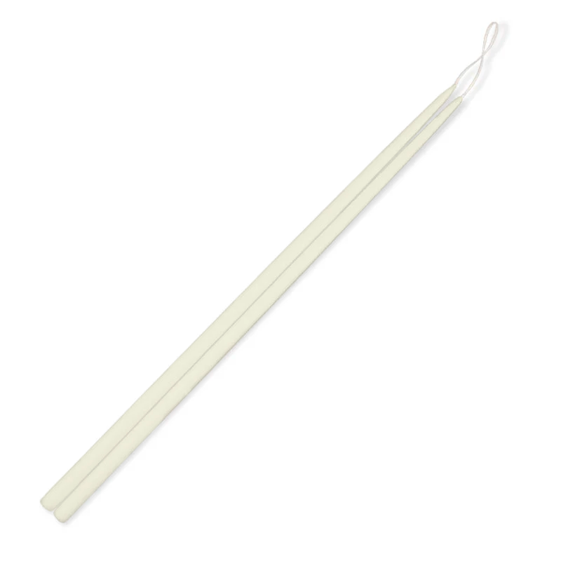 18 inch thin tapers ivory