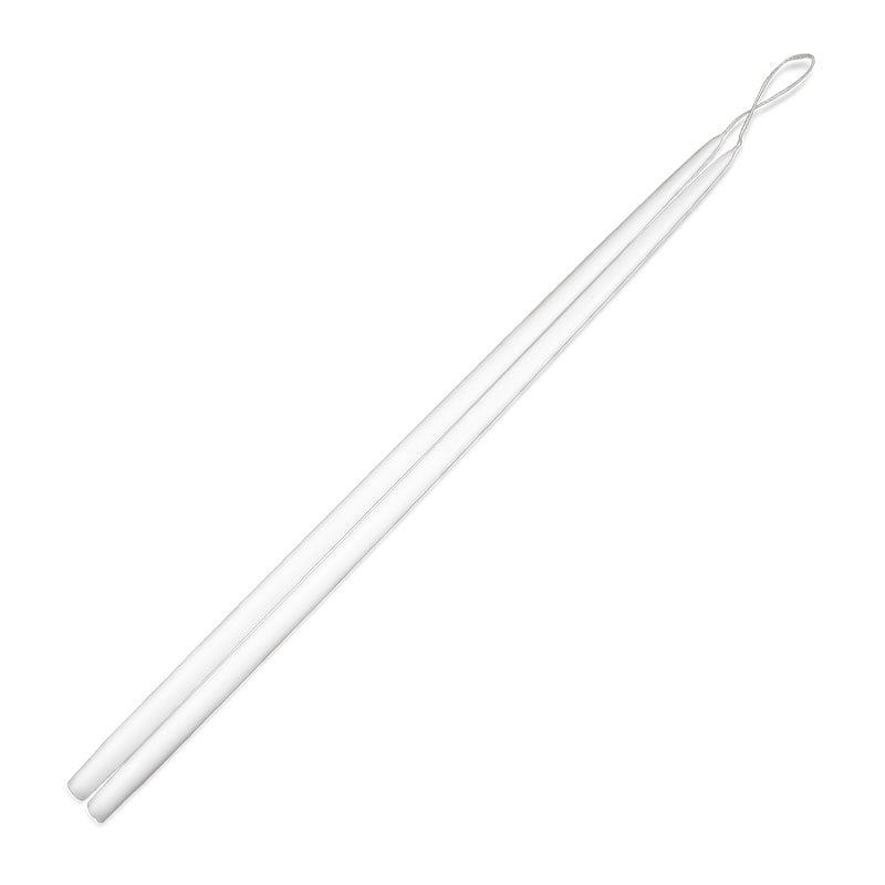 White 30" Taper Candle Pair with 7/8" diameter