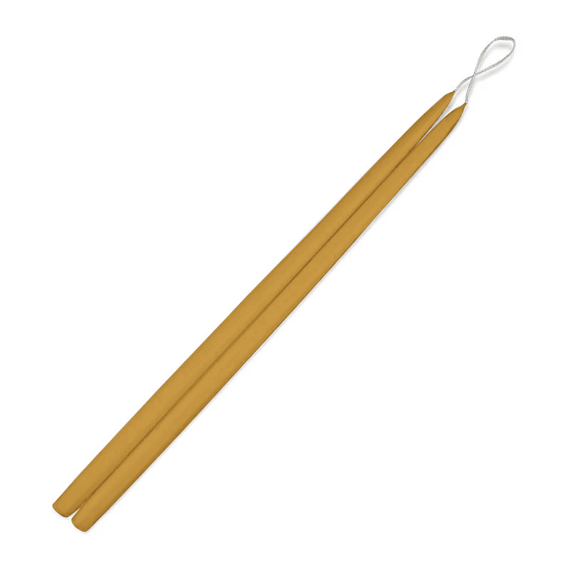 Pair of 24 inch taper candles in shade Maize