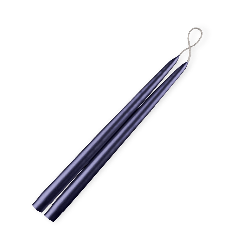 12" Metallic Taper Candles - 1 Pair