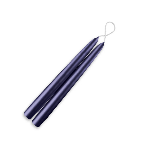 9 inch taper candle pair Metallic Sapphire