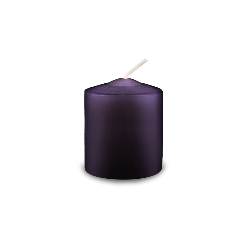 Eggplant votive candle