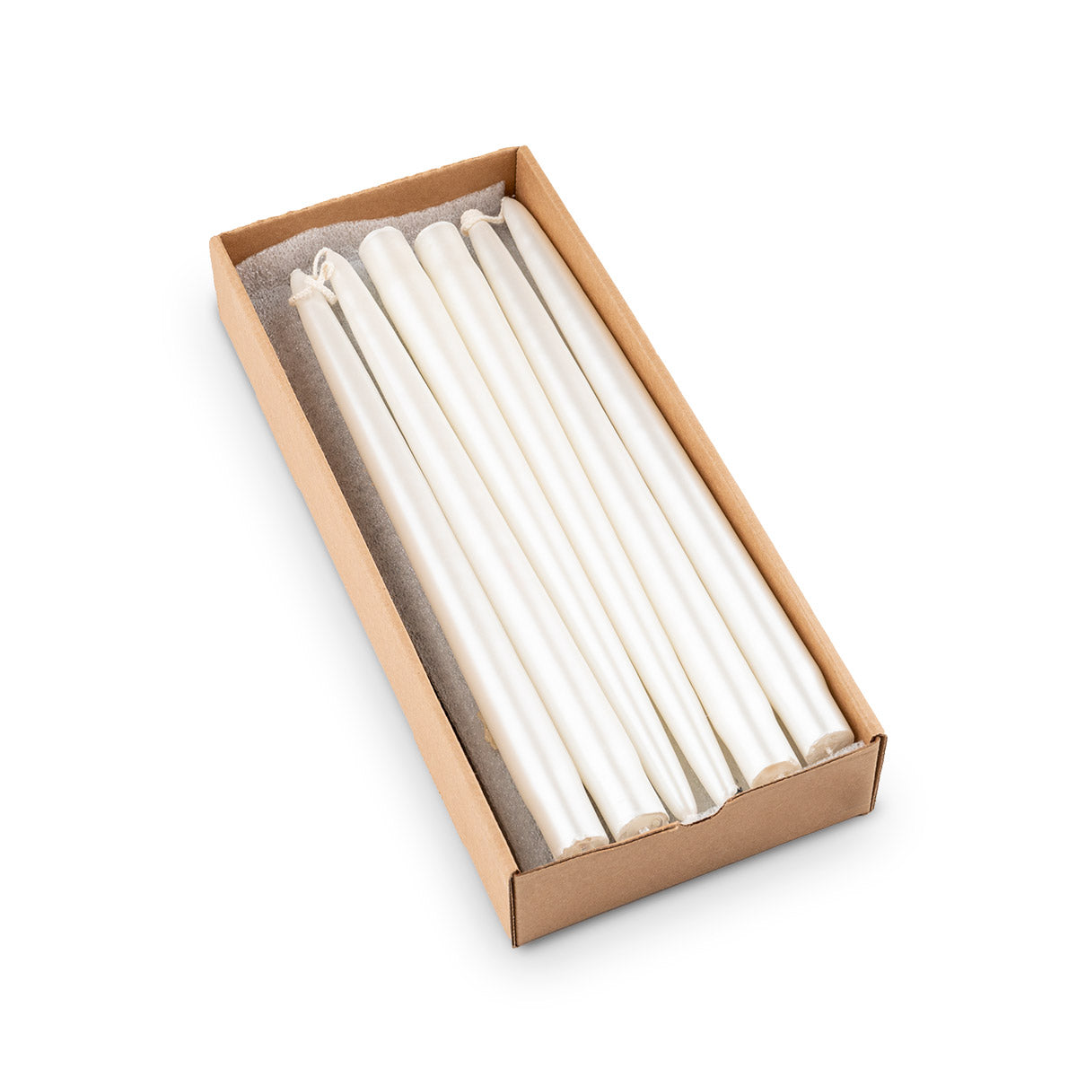 Metallic Taper Candles 12" - 12/box - pearl packaging