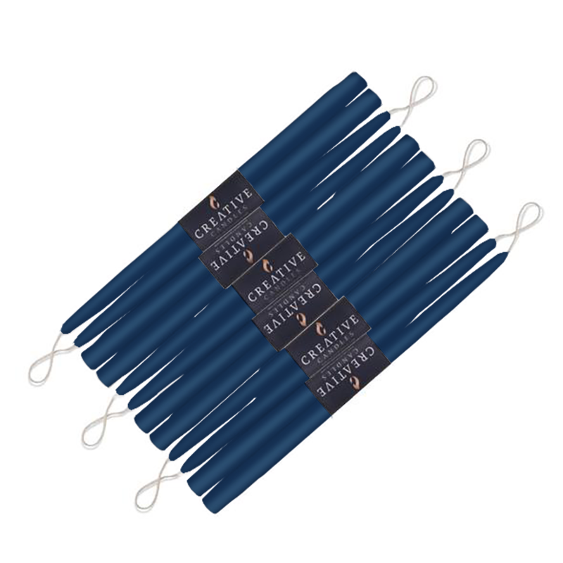 Taper Candles 15" - 12/box navy blue