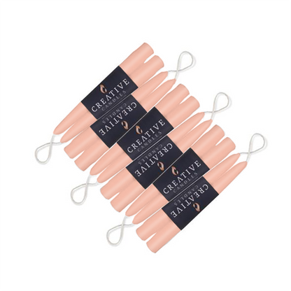6 inch taper candles 12 pack - barely blush pink