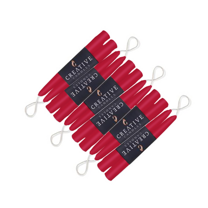 holiday red taper candles - 12 pack