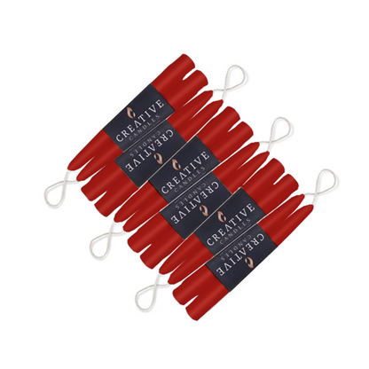red taper candles - 12 pack