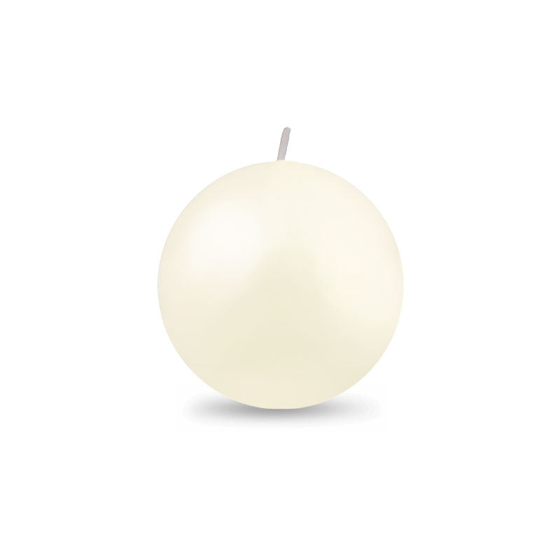 Ball Candle Md 2 3/8" 1 Piece Ivory