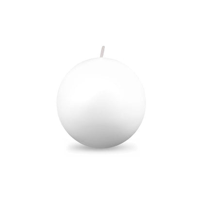 Ball Candle Md 2 3/8" 1 Piece White