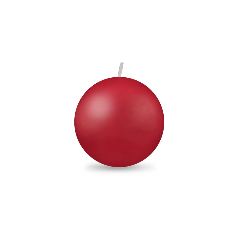 Ball Candle Sm 2" - 1 piece Red