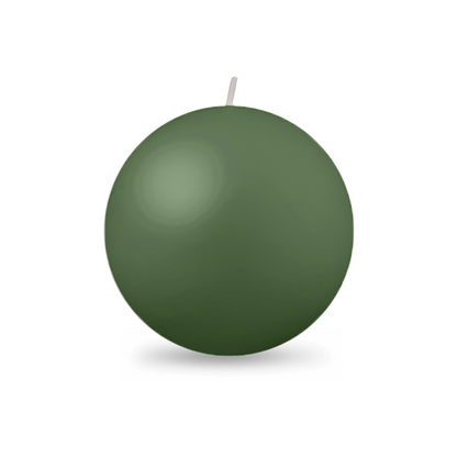 Ball Candle Lg 3 1/8" - 1 piece Holly Green
