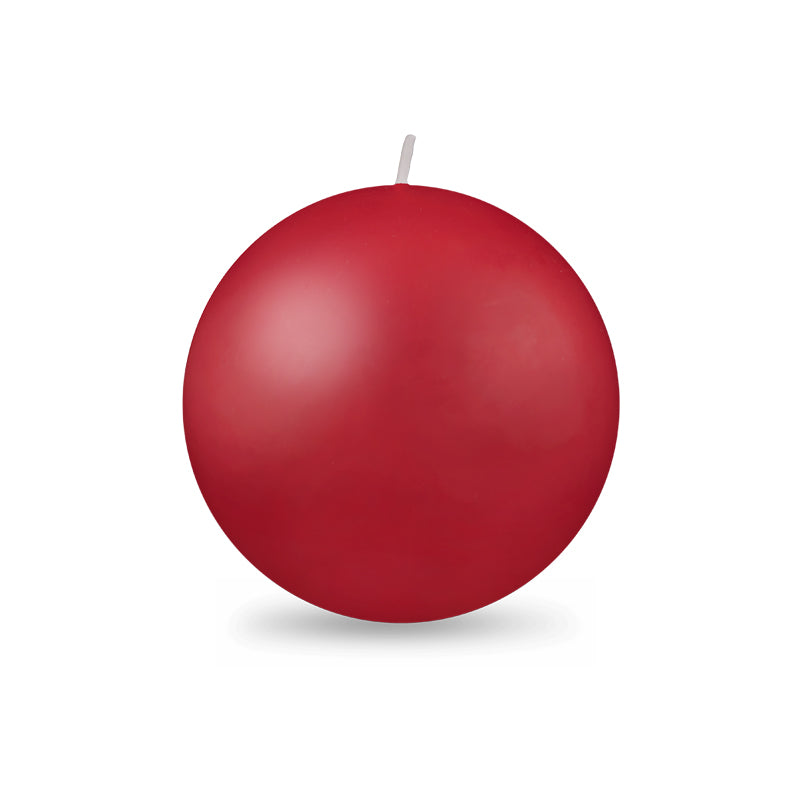 Ball Candle Lg 3 1/8" - 1 piece Red