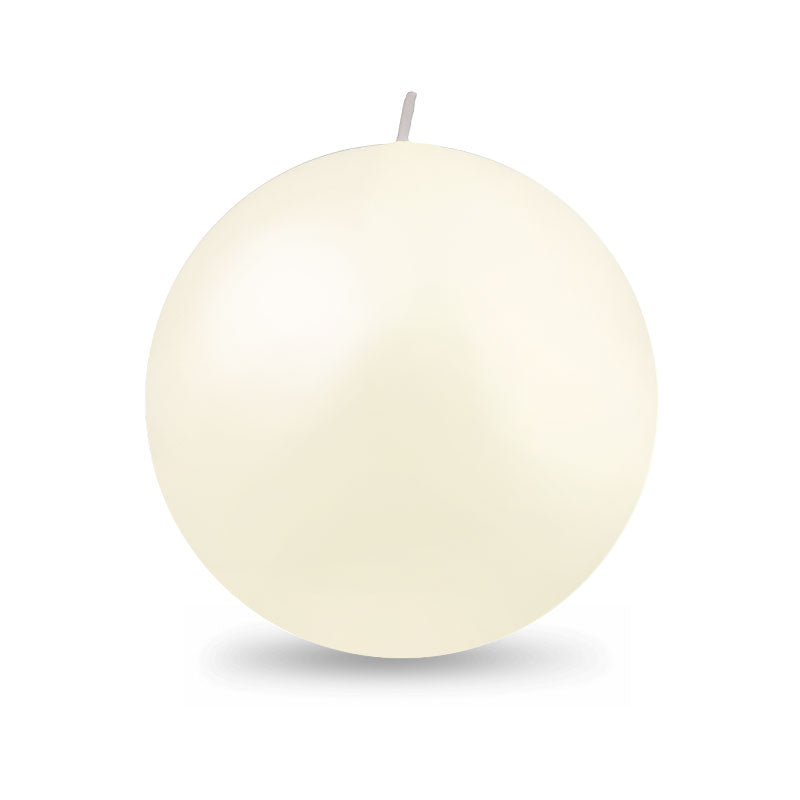 Ball Candle XL 4" - 1 piece Ivory