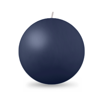Ball Candle XL 4" - 1 piece Navy Blue