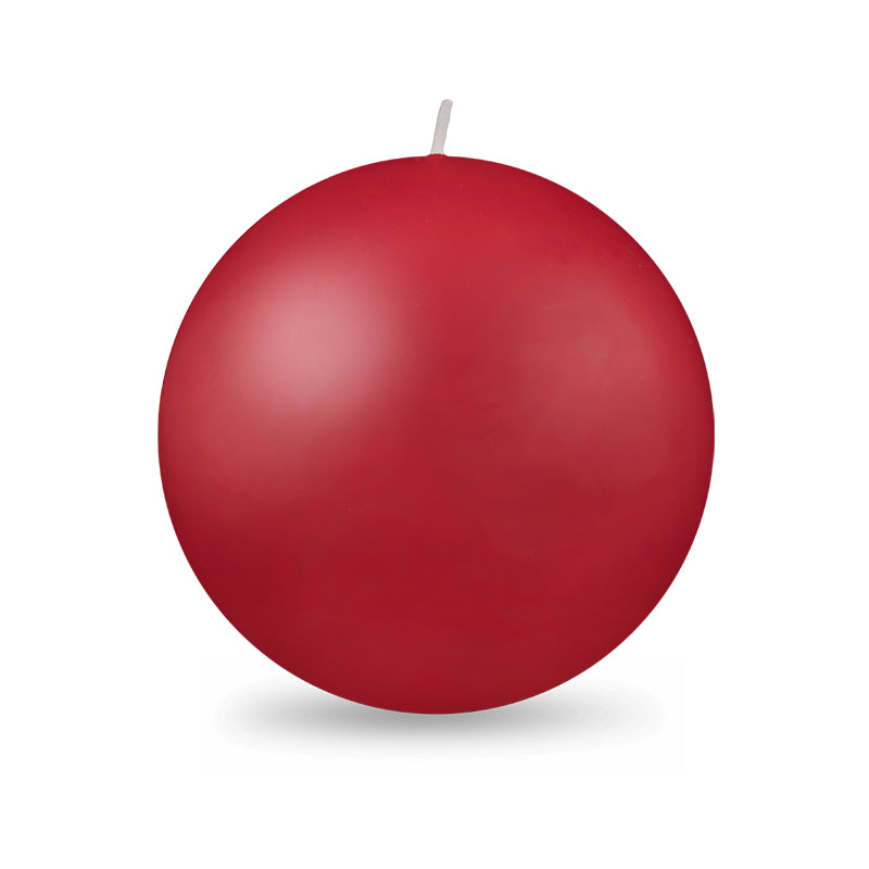 Ball Candle XL 4" - 1 piece Red