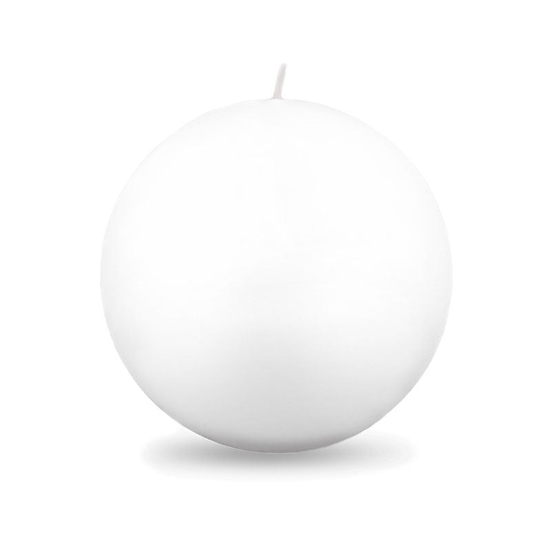 Ball Candle XL 4" - 1 piece White