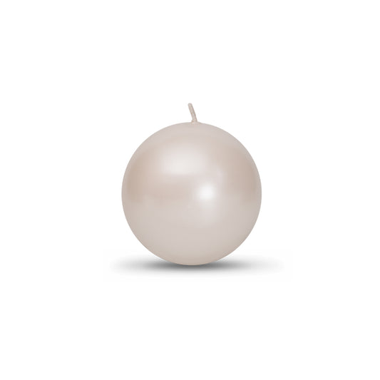 Metallic Ball Candles -Small 2" Pearl