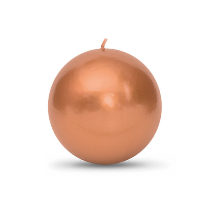Metallic Ball Candles - Large 3 1/8" Copper