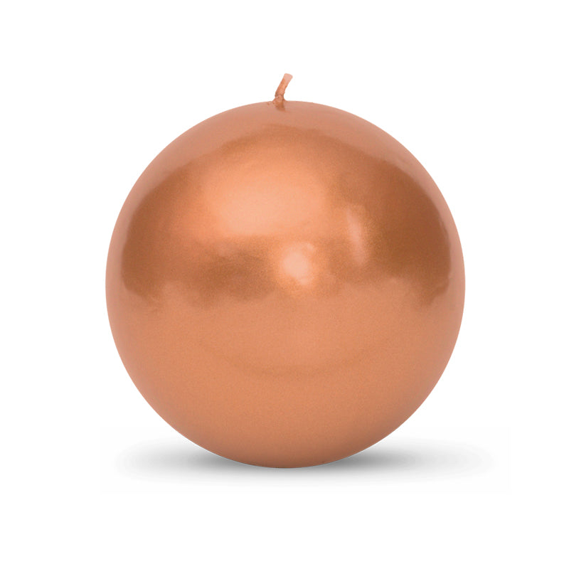 Metallic Ball Candles - Extra Large 4" Copper