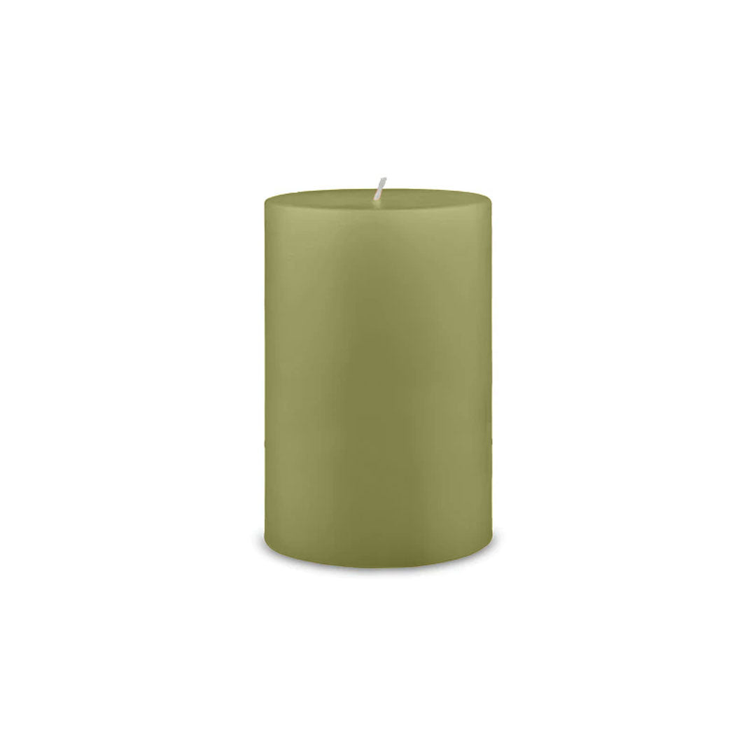 4" x 6" Classic Pillar Candle - desert olive green