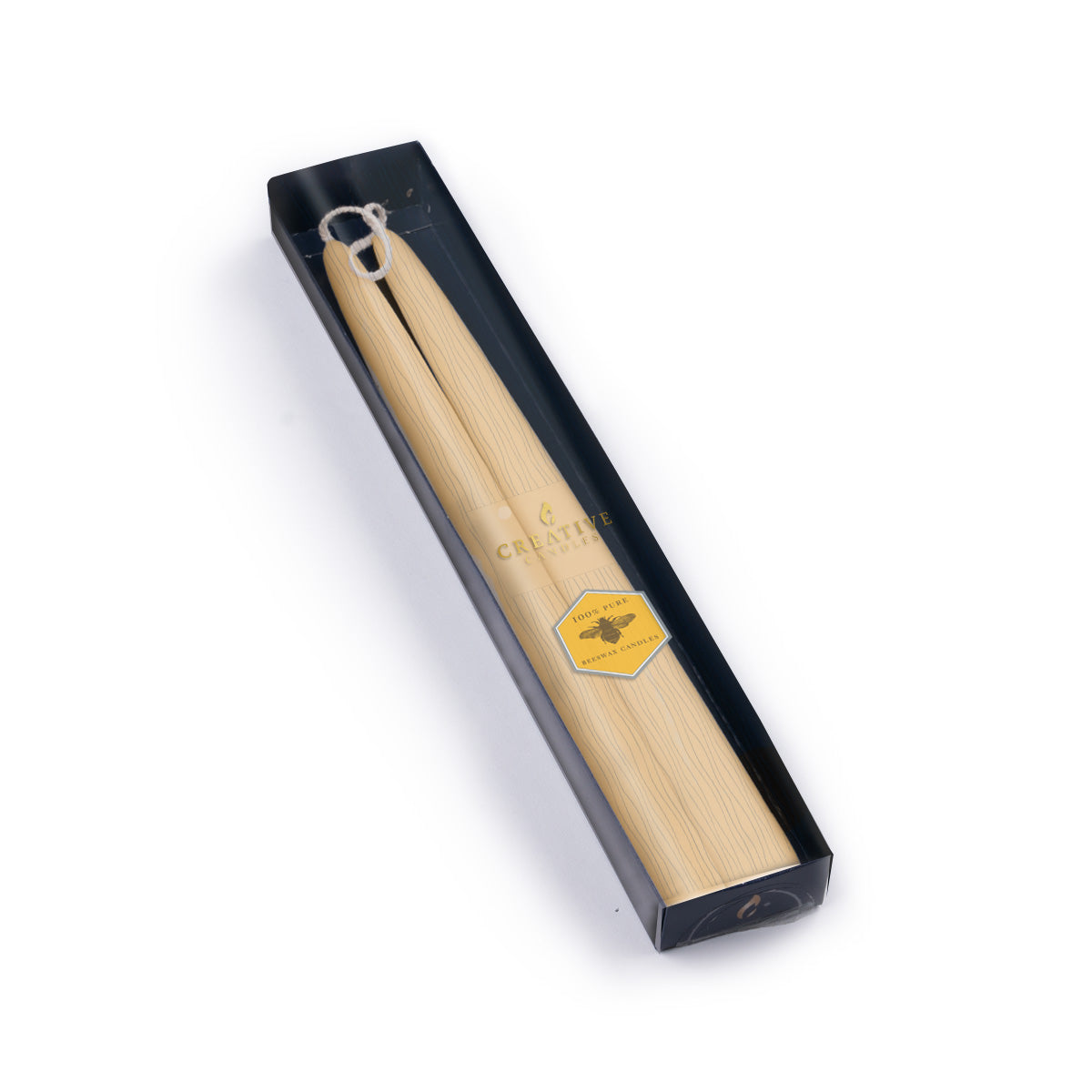 Beeswax Taper Candles 12" - 12/box packaging