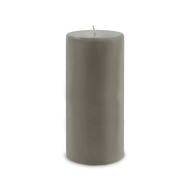 Contemporary Pillar Candle 4" x 9" Paris Gray