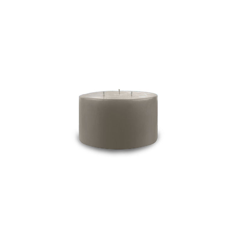Contemporary 3-Wick Pillar Candle 6" x 3" Paris Gray