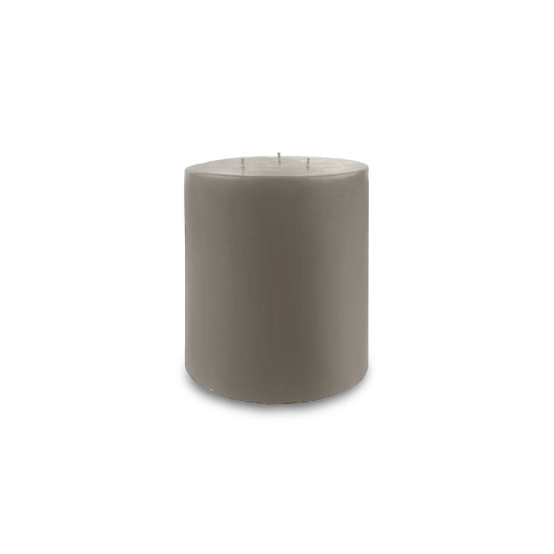 Contemporary 3-Wick Pillar Candle 6" x 6" Paris Gray