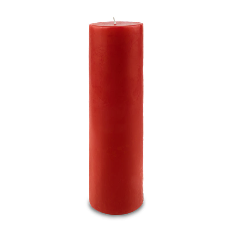 Contemporary Pillar Candle 3" x 12" Red