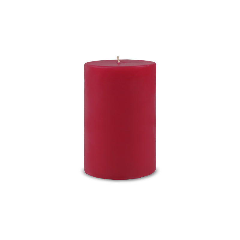 Contemporary Pillar Candle 4" x 6" Red
