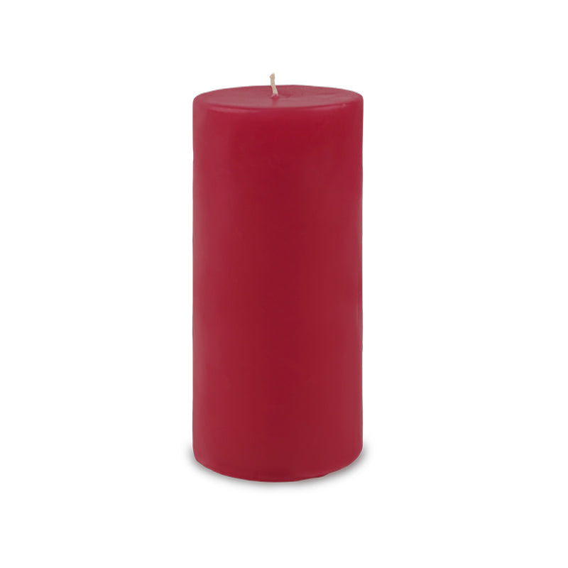Contemporary Pillar Candle 4" x 9" Red