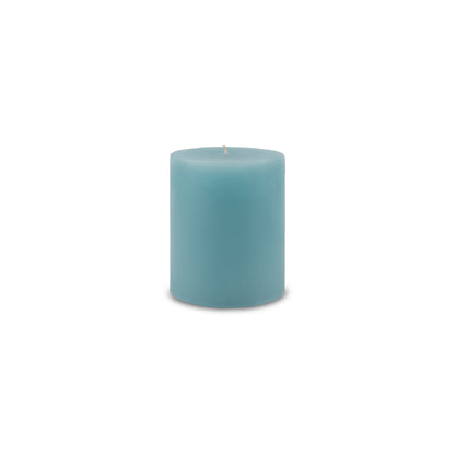 Classic Pillar Candle 3" x 4" - Aquamarine