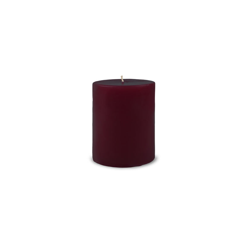 Classic Pillar Candle 3" x 4" - French Bordeaux