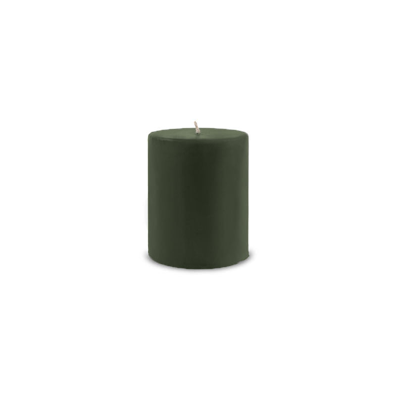 Classic Pillar Candle 3" x 4" - Hunter Green